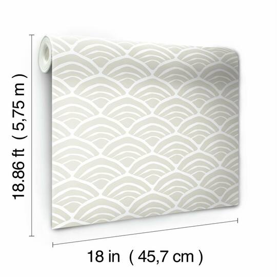 RoomMates Coastal Scallop Peel & Stick Wallpaper